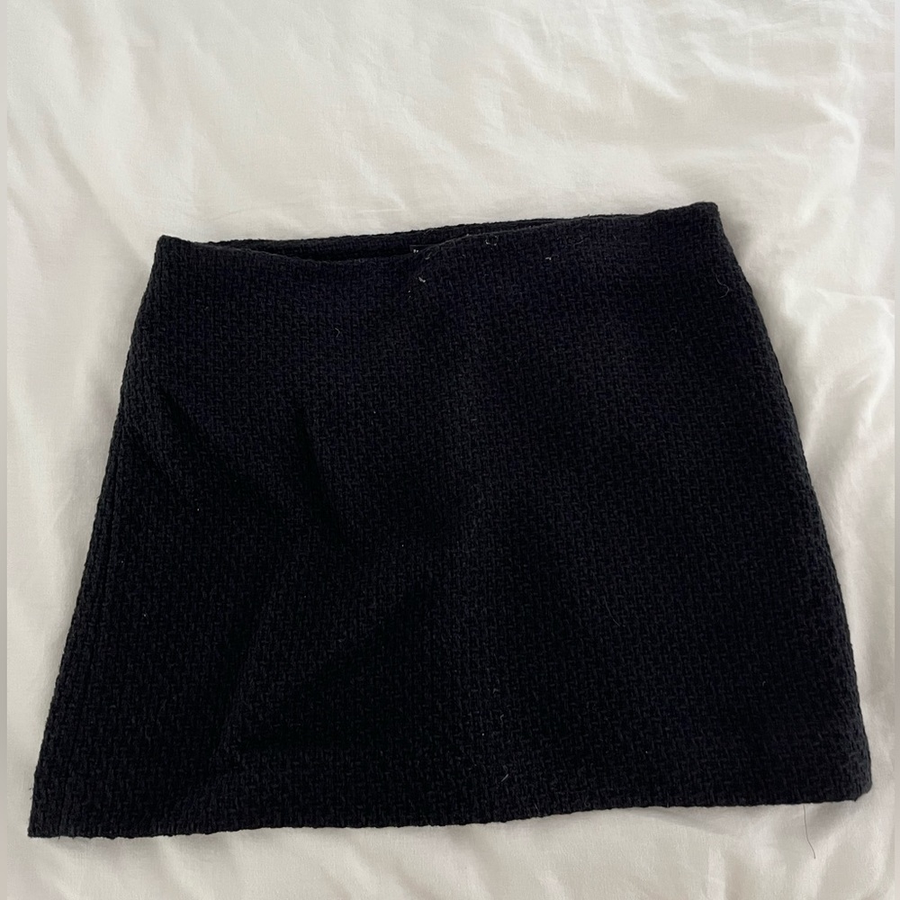 Mango black cotton tweed pencil skirt. - Picture 2 of 4